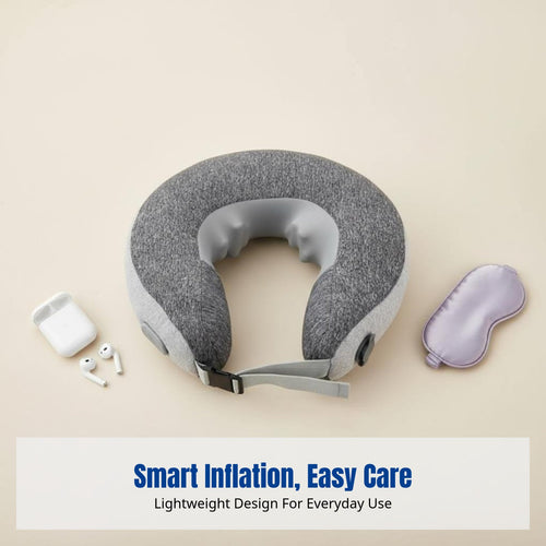 U-Shaped Cervical Portable Heating, Automatic Inflatable Massage Pillow