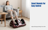 Electric Foot Massager, Heated, Remote, Leg & Sole, Home Use