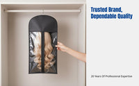Wig Fabric Hanging Storage Bag, Moisture-Resistant Organizer, Portable for Travel and Home