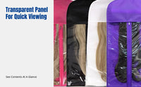 Wig Fabric Hanging Storage Bag, Moisture-Resistant Organizer, Portable for Travel and Home