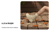 High Top Canvas Height Boost Sneakers for Petite Women, Breathable, Thick Sole, Stylish Autumn Athletic Shoes
