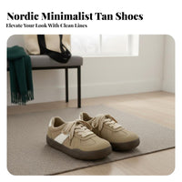 Retro Athletic Shoes, Faux Suede, Plush Lined, Chunky Sole, Cross Lace-Up, Women's Autumn Winter Shoes