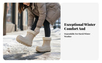 Women's Winter Boots, Waterproof Non-slip, Plush Lined Thick Sole Short Boots, Stylish 2025 Design