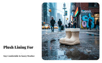 Women's Winter Boots, Waterproof Non-slip, Plush Lined Thick Sole Short Boots, Stylish 2025 Design