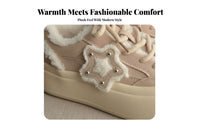Retro Platform Bread Shoes, Cute Big Head, Women's Winter, Unique Design, Cozy Warm Lining