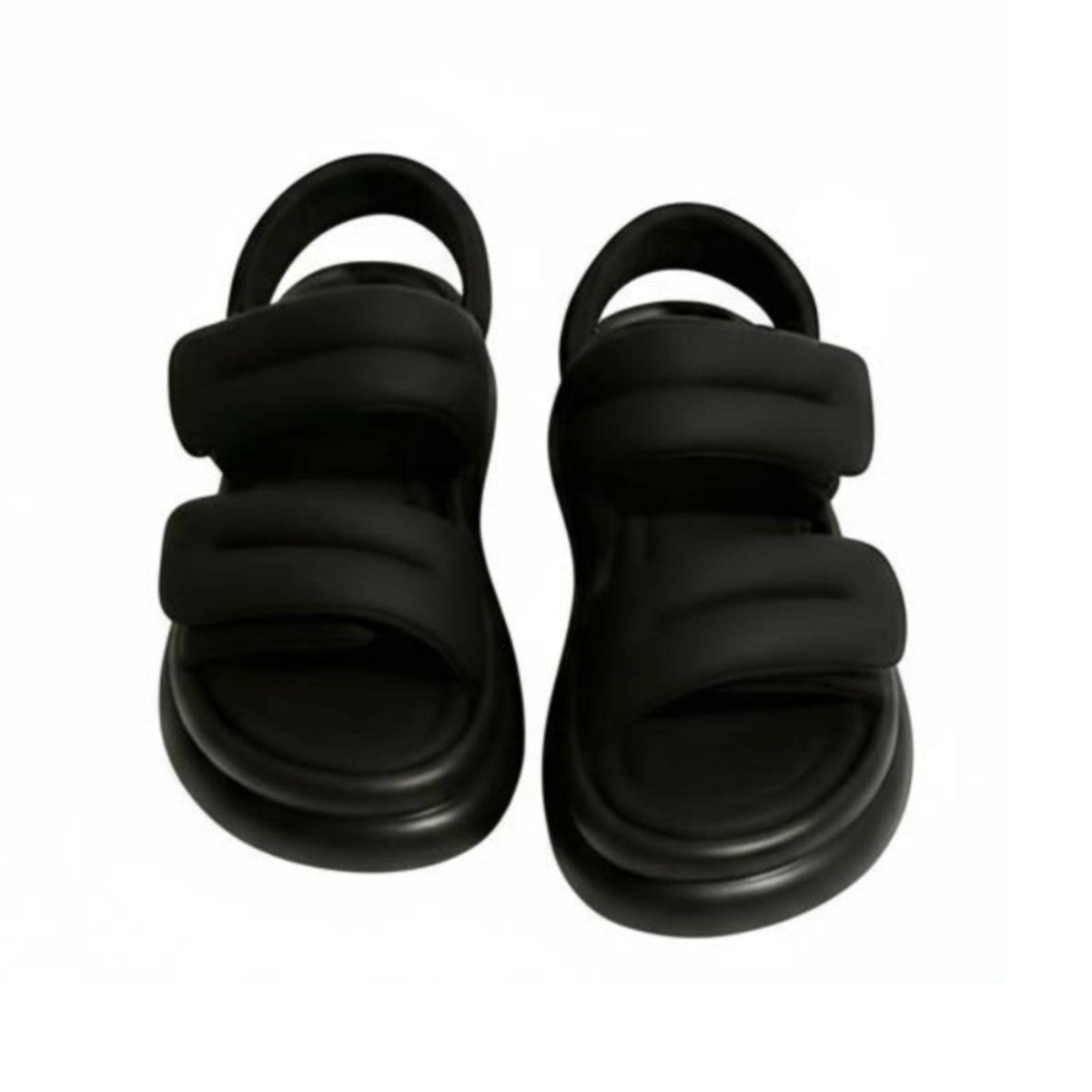 Elevated Hook-and-Loop Sandals, Women's Summer Roman Style, Casual Beach Shoes, Comfortable Thick Sole