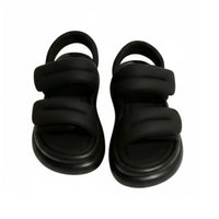 Elevated Hook-and-Loop Sandals, Women's Summer Roman Style, Casual Beach Shoes, Comfortable Thick Sole