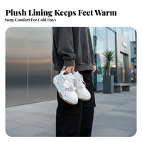 Men's High Top Sport Shoes, Thick Sole, Autumn Winter Plush Lined, Versatile Relaxed Athletic
