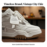 Men's High Top Sport Shoes, Thick Sole, Autumn Winter Plush Lined, Versatile Relaxed Athletic