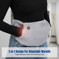 Electric Heated Waist Belt, Hand Insert, Charging Port, Plush, Home Use