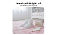 High Top Cream Athletic Shoes, Thick Sole, Height Boost, Korean Trend, Everyday Sport Style