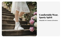 High Top Cream Athletic Shoes, Thick Sole, Height Boost, Korean Trend, Everyday Sport Style