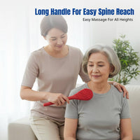 Weighted Silicone Patting Tool, Long Handle, Thickened Acupoint Spine Massager for Elderly Wellness, Random Color