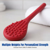 Weighted Silicone Patting Tool, Long Handle, Thickened Acupoint Spine Massager for Elderly Wellness, Random Color