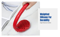 Weighted Silicone Patting Tool, Long Handle, Thickened Acupoint Spine Massager for Elderly Wellness, Random Color