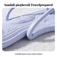 Foldable Travel Flip Flops, Lightweight Non-Slip House Shoes, Bathroom Use