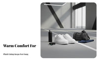 Women's Cream Platform Sneakers, Thick Sole, Warm Lining Option, Fashion Lace-Up Trainers, Autumn Winter Casual