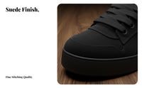 Casual Bread Shoes, Unisex Thick Sole Sneakers, Autumn Suede, Minimalist Lace-Up Design