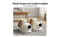 Winter Cartoon Dog House Slippers, Plush Boots, Non-Slip, Unisex, Indoor Outdoor, Warm