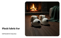 Winter Cartoon Dog House Slippers, Plush Boots, Non-Slip, Unisex, Indoor Outdoor, Warm