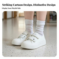 Cream Bread Shoes, Chunky Sole, Soft Bottom, Cute Big Head, Hook and Loop Closure, Women's Comfortable Shoes, 2025 New