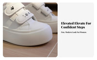 Cream Bread Shoes, Chunky Sole, Soft Bottom, Cute Big Head, Hook and Loop Closure, Women's Comfortable Shoes, 2025 New
