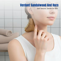Gua Sha Board for Neck, Green Sandalwood Massage, Shoulder, Spine
