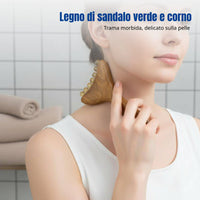 Gua Sha Board for Neck, Green Sandalwood Massage, Shoulder, Spine