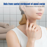 Gua Sha Board for Neck, Green Sandalwood Massage, Shoulder, Spine