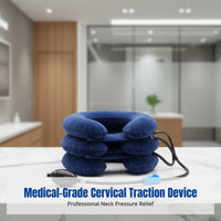 Cervical Traction Device, Inflatable, Soft Plush, Adjustable, Random Color