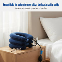 Cervical Traction Device, Inflatable, Soft Plush, Adjustable, Random Color