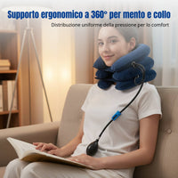 Cervical Traction Device, Inflatable, Soft Plush, Adjustable, Random Color