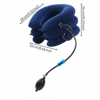 Cervical Traction Device, Inflatable, Soft Plush, Adjustable, Random Color