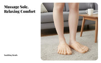Large Foot Plush House Shoes, Realistic Barefoot Toe, Fleece Lined, Funny Winter Indoor Shoes