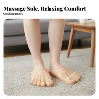 Large Foot Plush House Shoes, Realistic Barefoot Toe, Fleece Lined, Funny Winter Indoor Shoes