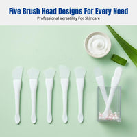 Dual-Use Silicone Face Mask Brush, Fish Tail Soft Head, Multi-Shape, Facial Mud Mask Tool