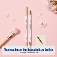 Eyebrow Definer, Shaped Tip, Natural Haze Finish, Water-Resistant, Smudge-Proof, Double-Ended, Hard Tip, Easy Brow Outlining