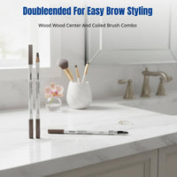 Eyebrow Definer, Shaped Tip, Natural Haze Finish, Water-Resistant, Smudge-Proof, Double-Ended, Hard Tip, Easy Brow Outlining