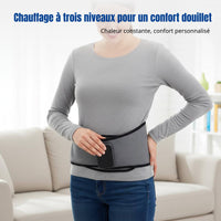 Steel Plate Support Massage Waist Belt, Heated, Smart Temperature