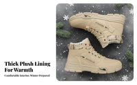 Men's Winter Boots, Fleece Lined, Warm, PU Upper, Rubber Sole, Lace-Up, Youth, Cold Weather