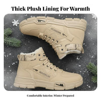 Men's Winter Boots, Fleece Lined, Warm, PU Upper, Rubber Sole, Lace-Up, Youth, Cold Weather