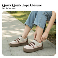 Rose hook and loop athletic shoes, lamb wool lining, women's board shoes, student sporty, chic design, autumn season