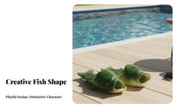 Fish Slide Sandals, Creative Clownfish Design, Non-Slip Foam Sole, Summer Home & Outdoor, Couple Stylish Slides, Random Color