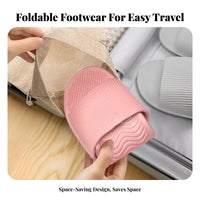 Foldable Travel House Shoes, Non-Slip Foam Soft Sole, Portable Hotel Bathroom Shoes for Men & Women