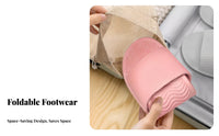 Foldable Travel House Shoes, Non-Slip Foam Soft Sole, Portable Hotel Bathroom Shoes for Men & Women