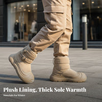 Plush Lined Winter Boots, Waterproof Thick Sole, Unisex, Trendy Winter Shoes