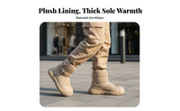 Plush Lined Winter Boots, Waterproof Thick Sole, Unisex, Trendy Winter Shoes