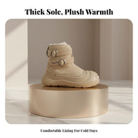 Plush Lined Winter Boots, Waterproof Thick Sole, Unisex, Trendy Winter Shoes