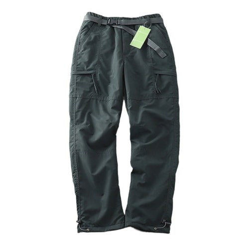 Outdoor Fleece Lined Utility Pants, Windproof Waterproof Utility Pants, Winter Warm Unisex Hiking Trousers, Multi-Pocket Relaxed