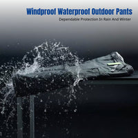 Outdoor Fleece Lined Utility Pants, Windproof Waterproof Utility Pants, Winter Warm Unisex Hiking Trousers, Multi-Pocket Relaxed